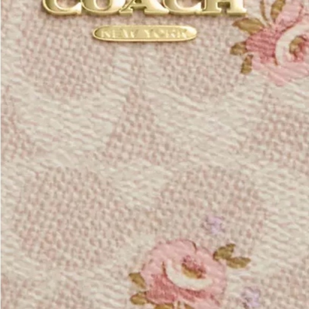 Coach Beige Floral Wristlet - Picture 3 of 6